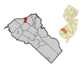 Gloucester County New Jersey Incorporated and Unincorporated areas Paulsboro Highlighted