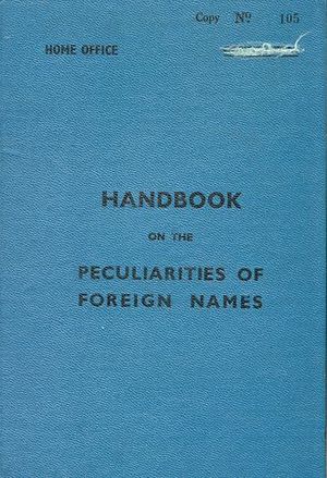 Handbook of the peculiarities of foreign names