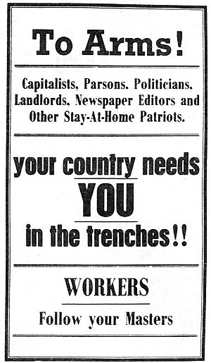 IWW anti-conscription poster 1916