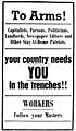 IWW anti-conscription poster 1916