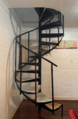 Industrial spiral staircase