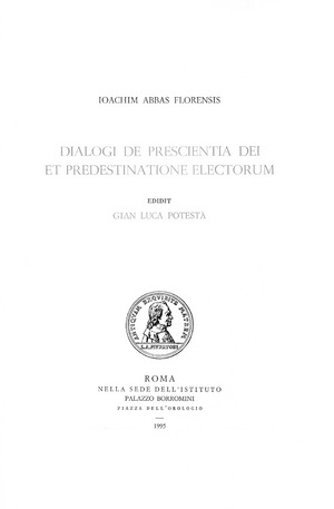 Ioachim - Dialogi de prescientia Dei et predestinatione electorum, 1995 - 4794611