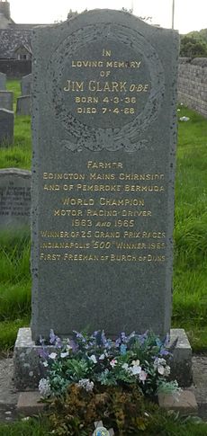 Jim Clark gravestone 2019 P1010986