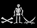 Jolly Roger flag of pirate Olivier Levasseur (La Buse) 3