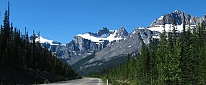 Kaufmann Peaks from Icefields Parkway