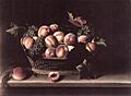 Louise Moillon - Basket with Peaches and Grapes - WGA16077