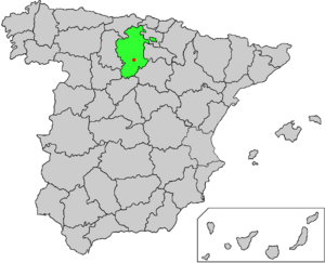 Location of Covarrubias