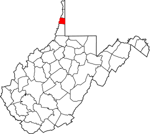 Map of West Virginia highlighting Ohio County