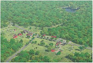 Map of the grounds of Weir Farm National Historic Site in Connecticut