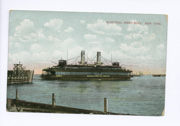 Municipal Ferry Boat, New York (ferry approaching slip) (NYPL b15279351-104685)f