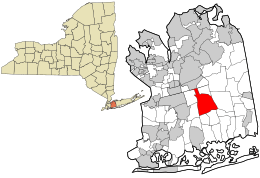 Location in Nassau County and the state of New York