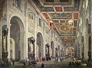 Pannini, Giovanni Paolo - Interior of the San Giovanni in Laterano in Rome - 18th c