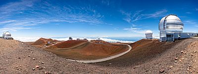 Panoroma of Mauna Kea Observatories