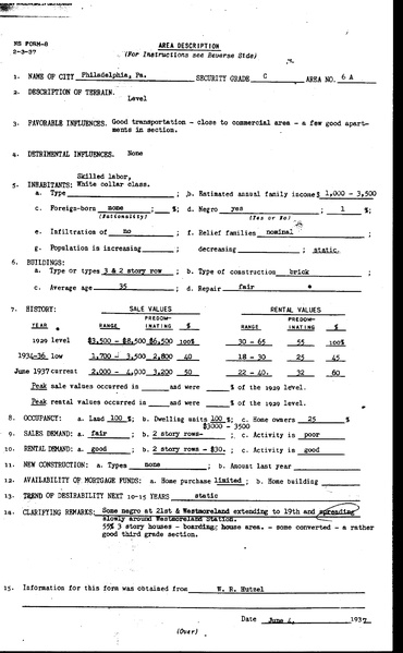Philadelphia HOLC Redlining Zone Descriptions, 1937.pdf