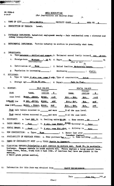 Philadelphia HOLC Redlining Zone Descriptions, 1937.pdf