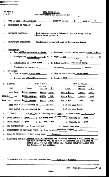 Philadelphia HOLC Redlining Zone Descriptions, 1937.pdf