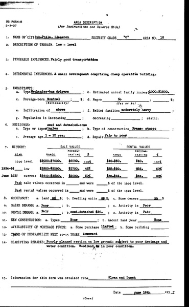 Philadelphia HOLC Redlining Zone Descriptions, 1937.pdf