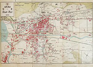 Plan der Stadt Biel 1906 c