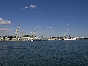 Port of Shiogama from the sea