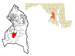 Location of Clinton, Maryland