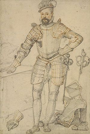 Robert Dudley Earl of Leicester drawing by Zuccaro 1575