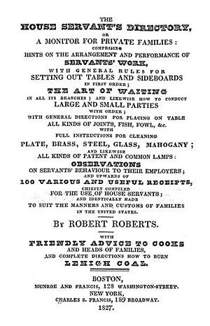 Robert Roberts The House Servant's Directory 1827 Book Cover