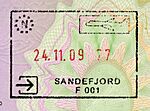 Sandefjord passport stamp