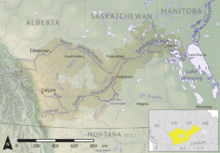 Saskatchewan basin map