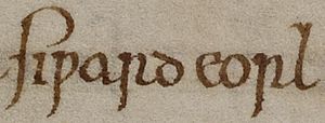 Siward, Earl of Northumbria (British Library Cotton MS Tiberius B I, folio 161v)