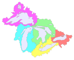 Sub-basins Great Lakes Basin
