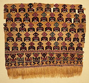 Textile Fragment with Design of Stylized Birds and Humans LACMA M.76.45.13