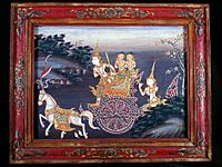 Thai - Vessantara Jataka, Chapter 3 - Vessantara Gives Away the Chariot - Walters 35233