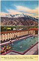 This Natural Hot Mineral Water Pool is maintained at about 95 degrees with a constant flow of approximately 125 gallons a minute (80817)