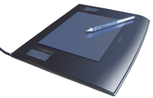 Wacom graphics tablet and pen