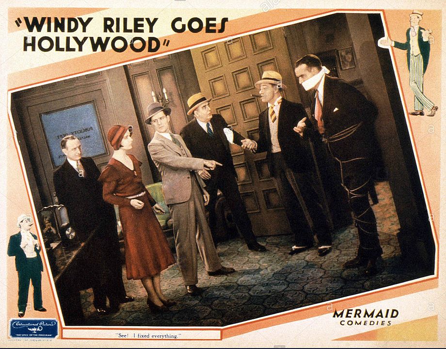 Brooks and Jack Shutta (right) on the lobby card for Windy Riley Goes Hollywood (1931)