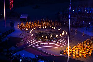2012 Olympic flame fading