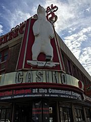 2015-03-16 13 24 39 "White King" polar bear on the Commercial Casino in Elko, Nevada