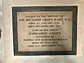 A memorial to Sir Richard Croft, 6th Baronet, in St James's Church, Piccadilly