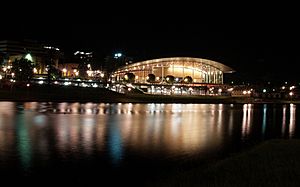 Adelaide Convention Centre at night