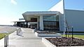 Approach to the passenger terminal, Brisbane West Wellcamp Airport, 2016