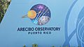 Arecibo Observatory, sign at entrance gate