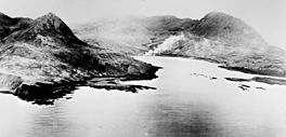Attu Chichagof Harbor with smoke 1943.jpg
