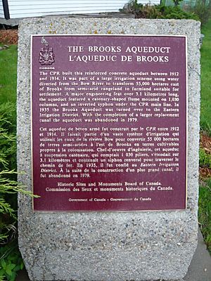 Brooks Aqueduct Historic Site Plaque