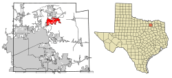 Location of Melissa in Collin County, Texas