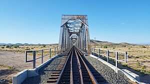 Coolidge railroad trestle bridge looking in edited