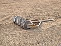 Crumbler roller on a field near Karkur