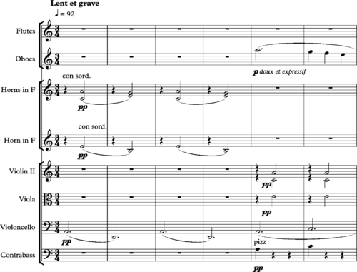 Debussy Gymnopedie 1, arrangement of Satie’s Gymnopedie 3
