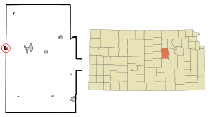 Location within Dickinson County and Kansas