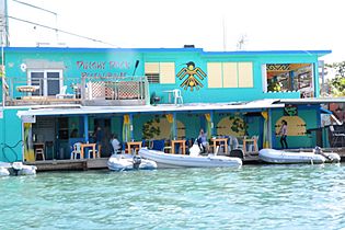 Dinghy Dock Restaurant on Laguna Lobina in Culebra, Puerto Rico