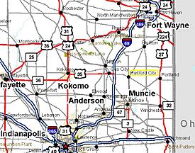 East Central Indiana National Hwy System Map